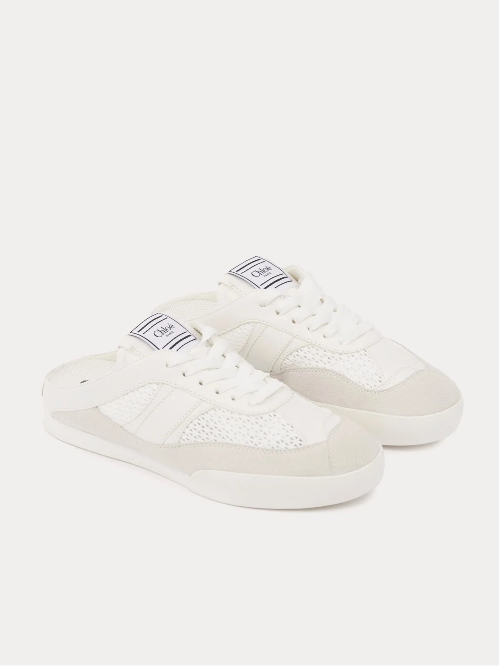 Chloé Kick Cloudy Cream Sneaker Mules - Picture 2 of 8